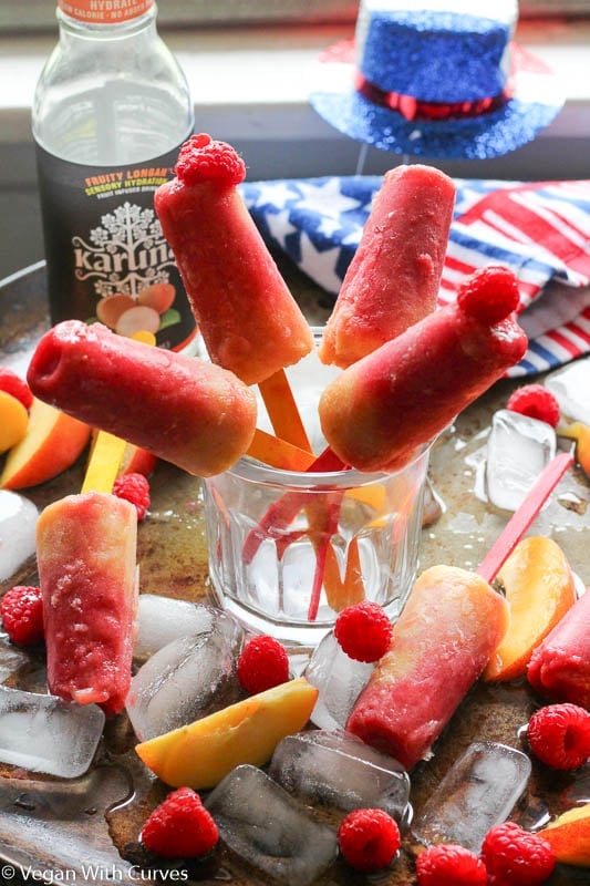 homemade popsicles in a glass 