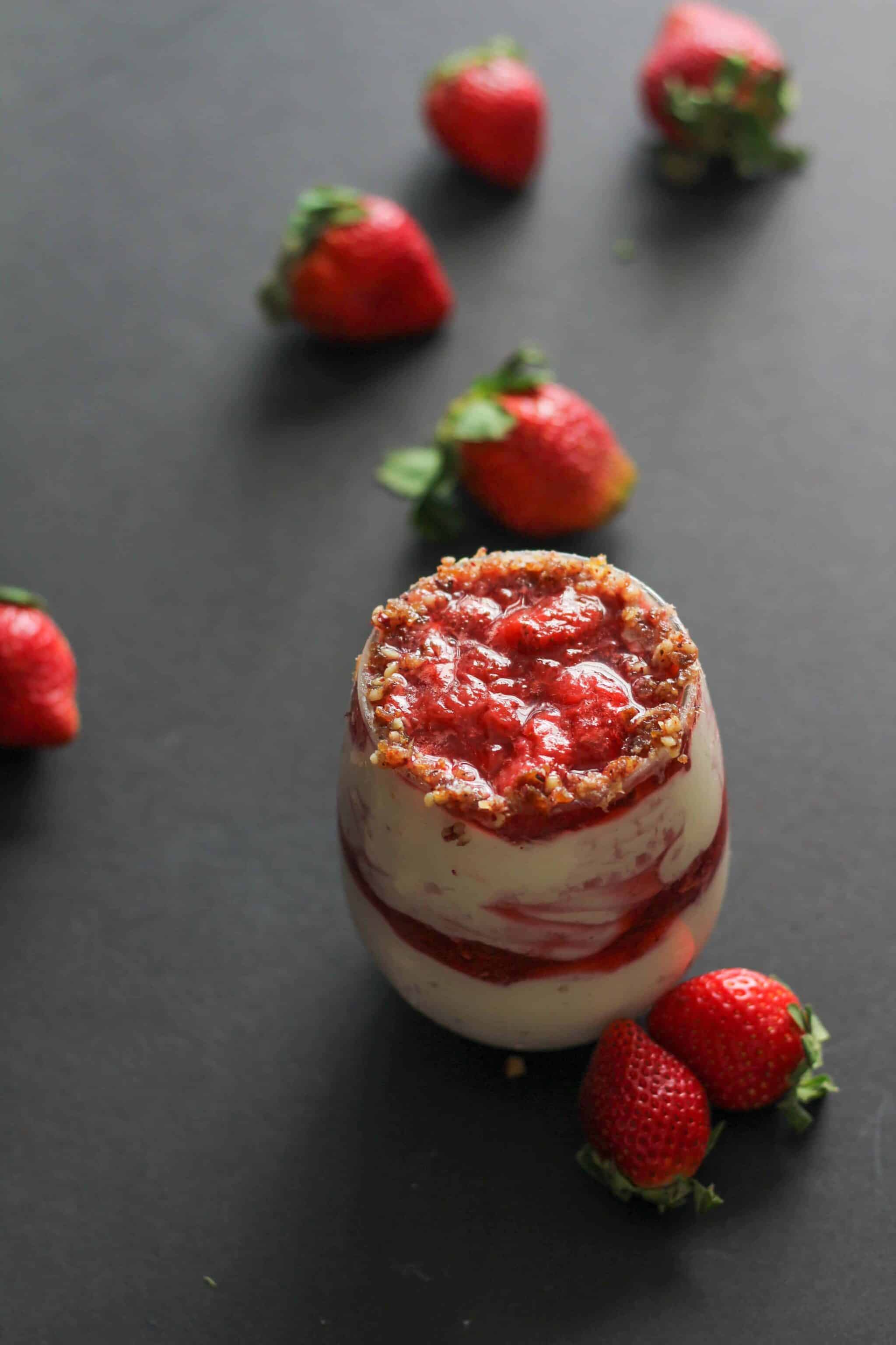 Vegan Strawberry Cheesecake Parfait Vegan With Curves