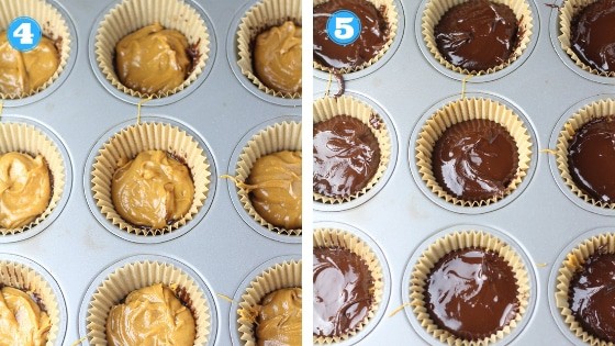 homemade peanut butter cups step by step