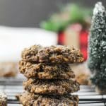 ginger oatmeal cookies stacked on top of each other