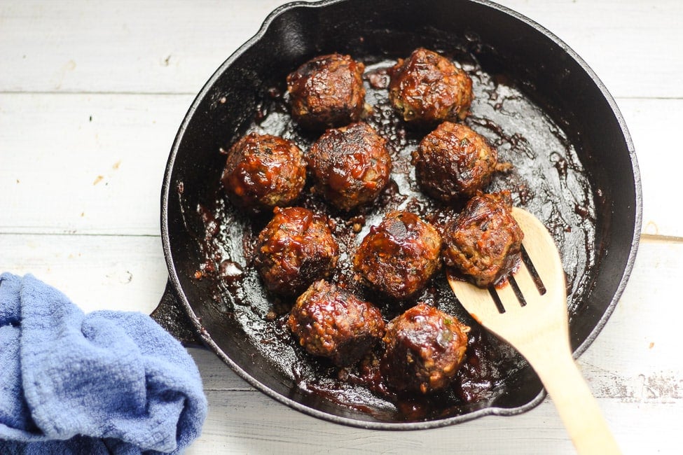 BBQ Vegan Lentil Meatballs (No Mock Meats!) - Vegan With Curves