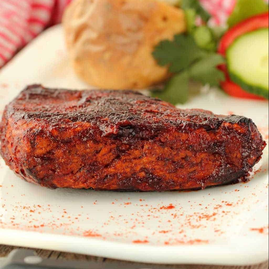 vegan steak on a plate