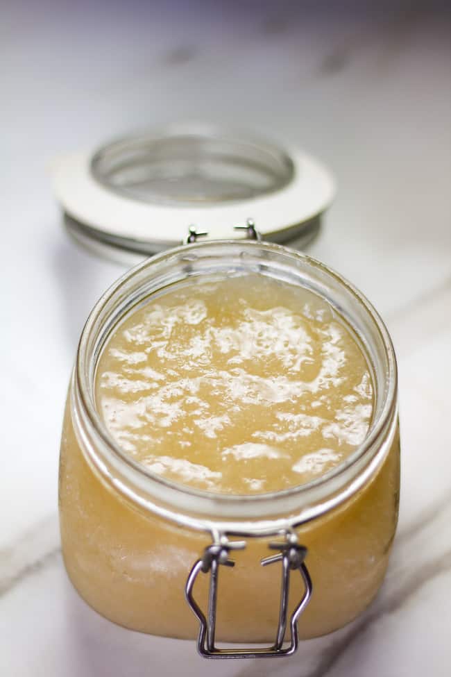 sea moss gel in a glass jar