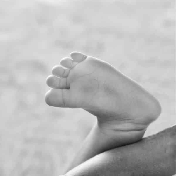 picture of baby foot to emphasize taking baby steps as a beginner vegan
