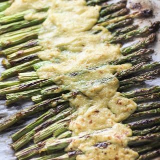 Cheesy Lemon Vegan Asparagus Recipe - Vegan With Curves