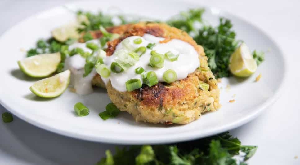 High Protein Vegan Zucchini Fritters - Vegan With Curves