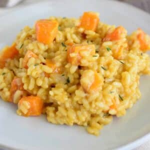 butternut risotto on a plate
