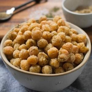 roasted chickpeas in a bowl