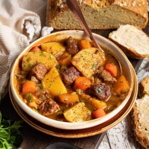 vegan Irish Stew in a bowl