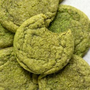 close up shot of green sugar cookies