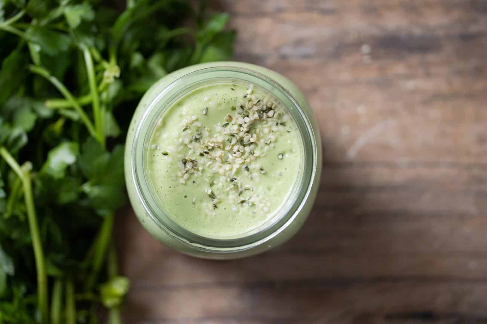 Protein Parsley Smoothie (No Powders) - Vegan With Curves