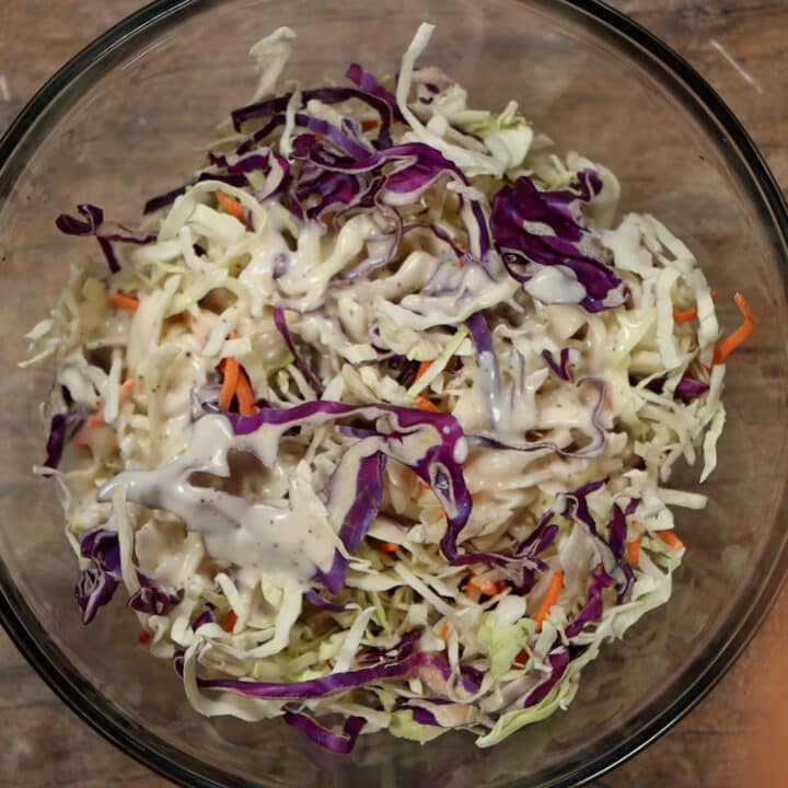 Quick Creamy Vegan Coleslaw Recipe - Vegan With Curves