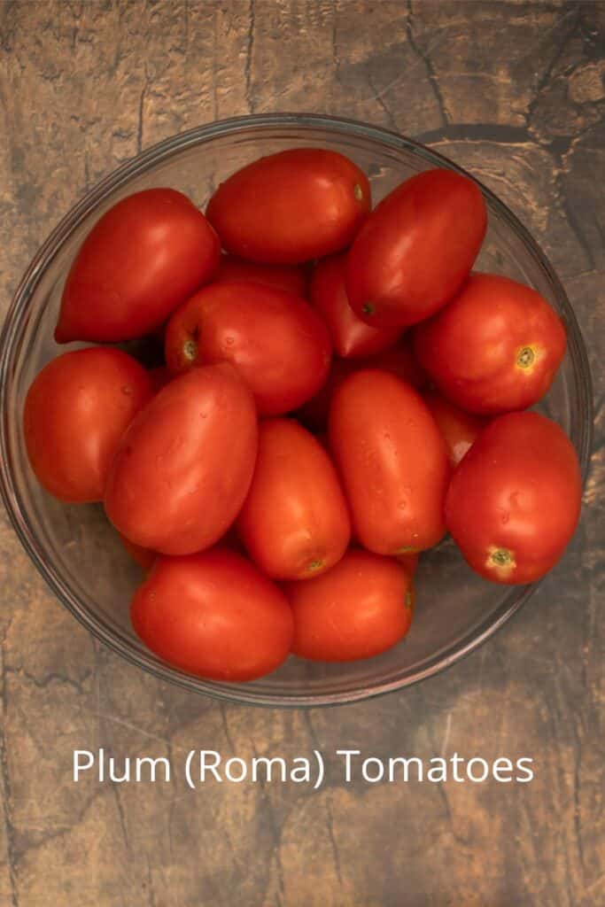 plum tomatoes in a bowl