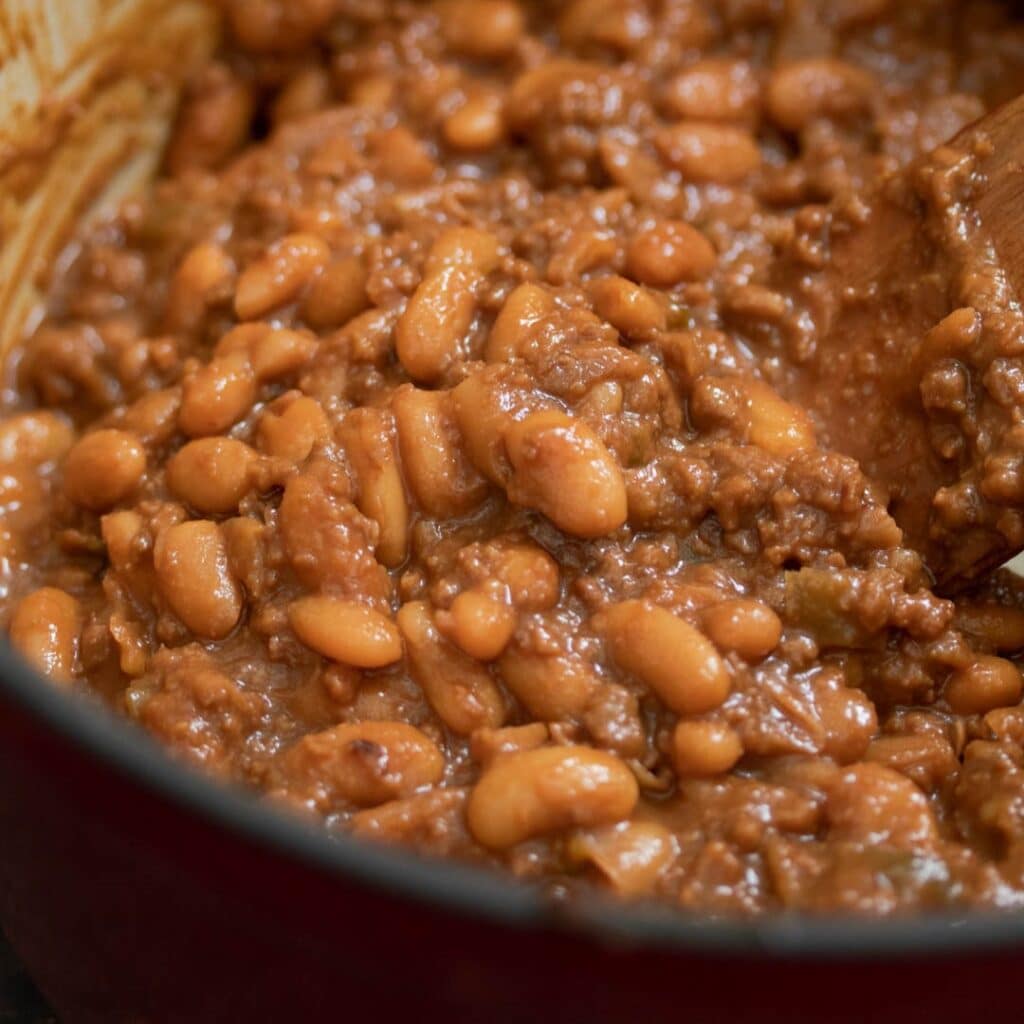 baked beans in a dutch oven