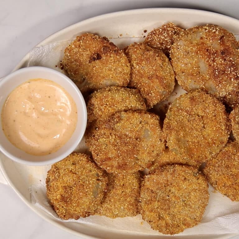 Vegan Fried Green Tomatoes (Air Fryer Option!) Vegan With Curves
