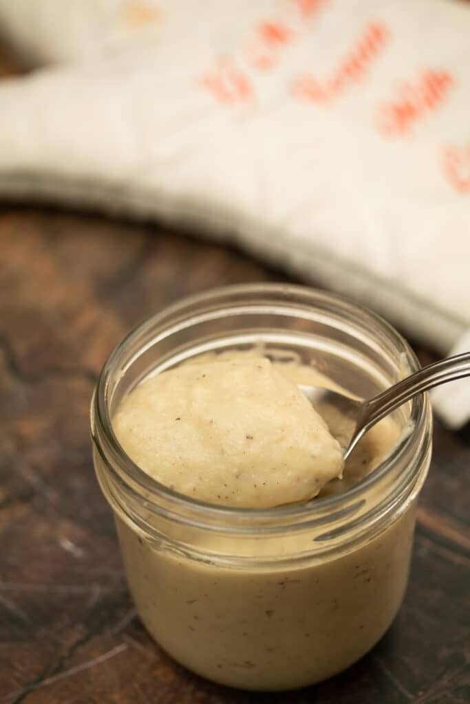 cream of chicken in a mason jar