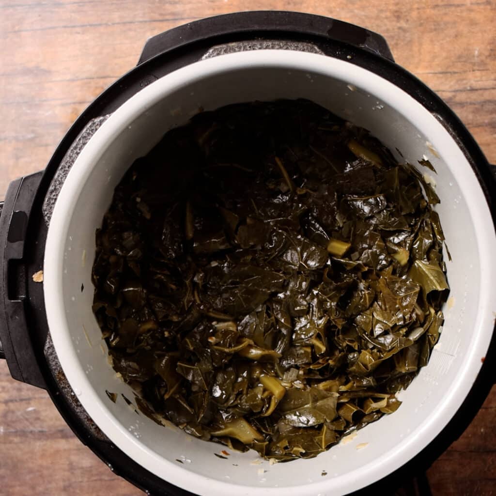cooked greens in a instant pot