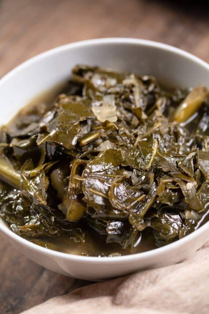 collard greens in a bowl