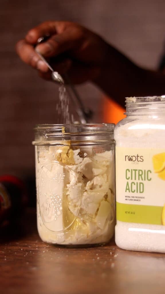 citric acid going in jar