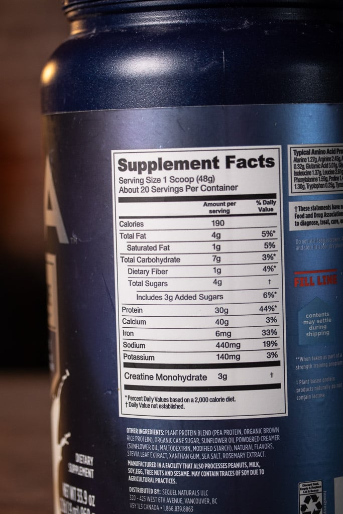 Vega Performance Protein + Creatine vanilla taste test